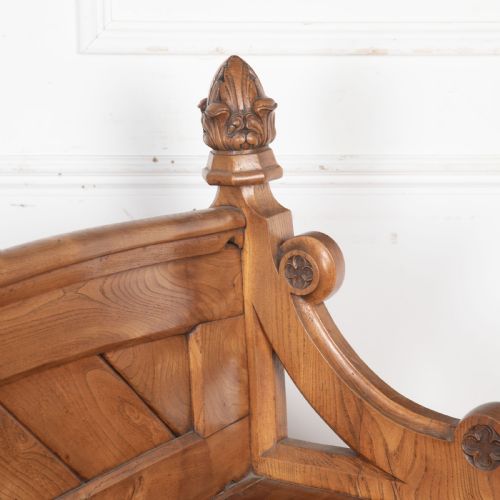 C19TH COUNTRY HOUSE ELM BENCH - ADDITIONAL PHOTO 6