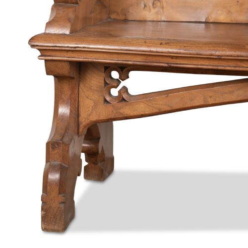 C19TH COUNTRY HOUSE ELM BENCH - ADDITIONAL PHOTO 10