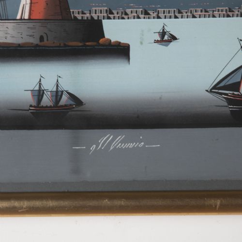 PAIR OF LARGE VESUVIUS GOUACHE PAINTINGS - ADDITIONAL PHOTO 5