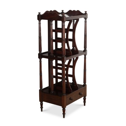 19TH CENTURY TALL MAHOGANY ETAGERE - ADDITIONAL PHOTO 1