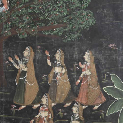 LARGE 19TH CENTURY INDIAN PAINTING - ADDITIONAL PHOTO 3