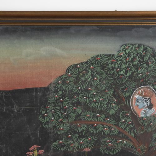 LARGE 19TH CENTURY INDIAN PAINTING - ADDITIONAL PHOTO 4