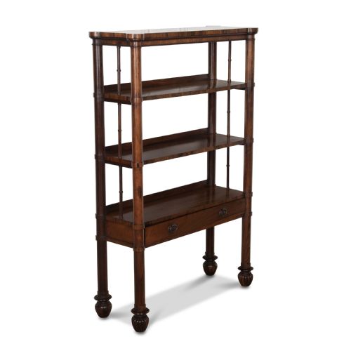 regency rosewood open bookcase - CATEGORY: ANTIQUE FURNITURE - DATED 19TH CENTURY
