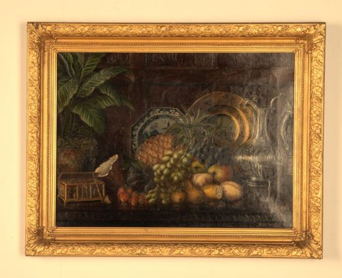 c19th well detailed oil on canvas - CATEGORY: ANTIQUE ART - DATED 19TH CENTURY