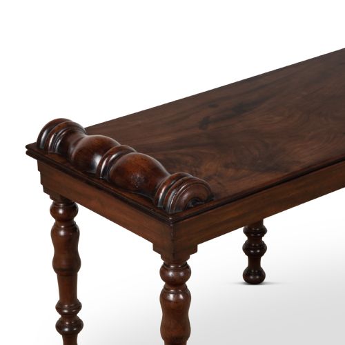 REGENCY MAHOGANY HALL BENCH - ADDITIONAL PHOTO 10