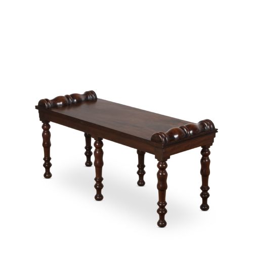 REGENCY MAHOGANY HALL BENCH - ADDITIONAL PHOTO 11