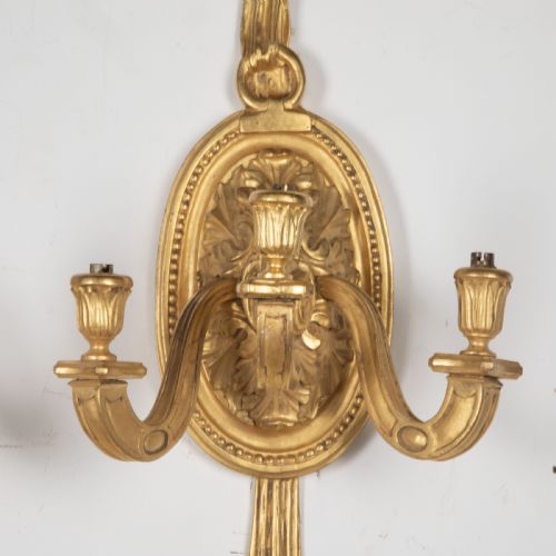 EARLY 20TH CENTURY PAIR OF LARGE GILTWOOD WALL LIGHTS - ADDITIONAL PHOTO 2