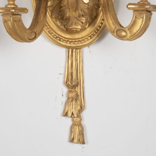 EARLY 20TH CENTURY PAIR OF LARGE GILTWOOD WALL LIGHTS - ADDITIONAL PHOTO 4