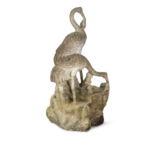 19th century italian marble cranes - CATEGORY: ANTIQUE SCULPTURES - DATED 19TH CENTURY