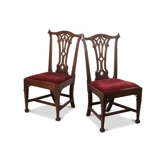 PAIR OF C18TH MAHOGANY SIDE CHAIRS - ADDITIONAL PHOTO 1
