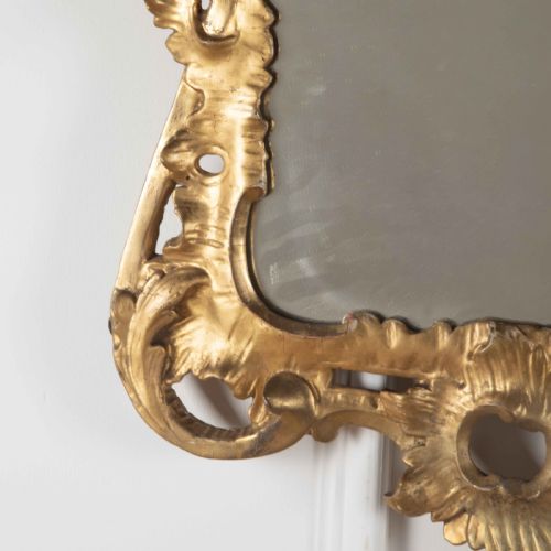 18TH CENTURY CARVED GILTWOOD WALL MIRROR - ADDITIONAL PHOTO 5