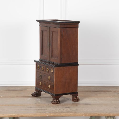 19TH CENTURY MINIATURE ANGLO INDIAN LINEN PRESS - ADDITIONAL PHOTO 2