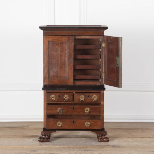 19TH CENTURY MINIATURE ANGLO INDIAN LINEN PRESS - ADDITIONAL PHOTO 3