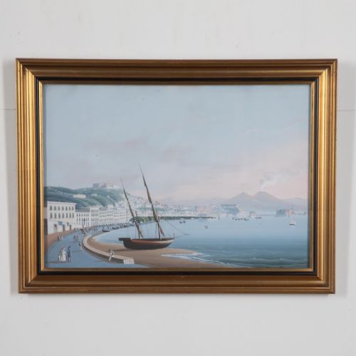 PAIR OF 19TH CENTURY ITALIAN GOUACHES OF NAPLES - ADDITIONAL PHOTO 1
