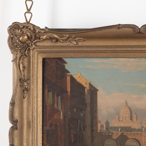 EARLY 19TH CENTURY OIL ON PANEL OF ROME - ADDITIONAL PHOTO 1