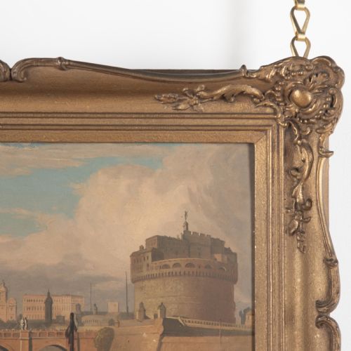 EARLY 19TH CENTURY OIL ON PANEL OF ROME - ADDITIONAL PHOTO 3