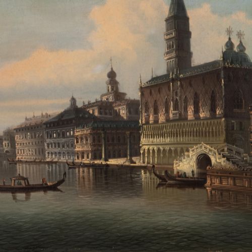 19TH CENTURY OIL ON CANVAS OF VENICE - ADDITIONAL PHOTO 3