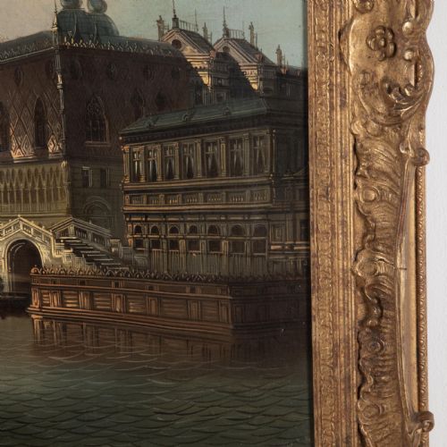 19TH CENTURY OIL ON CANVAS OF VENICE - ADDITIONAL PHOTO 4