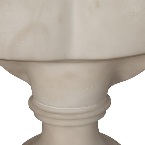 18TH CENTURY MARBLE BUST OF DIANA BY HOUDON - ADDITIONAL PHOTO 9