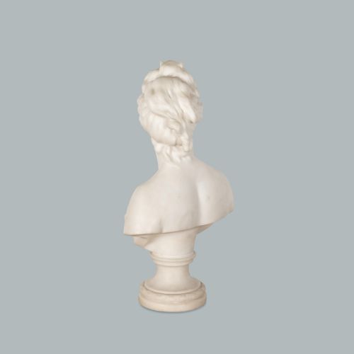 18TH CENTURY MARBLE BUST OF DIANA BY HOUDON - ADDITIONAL PHOTO 12