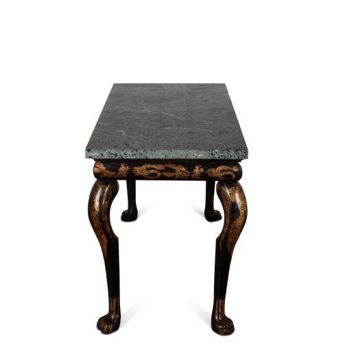 REGENCY CHINOISERIE AND MARBLE CONSOLE TABLE - ADDITIONAL PHOTO 2