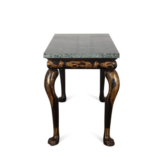 REGENCY CHINOISERIE AND MARBLE CONSOLE TABLE - ADDITIONAL PHOTO 3