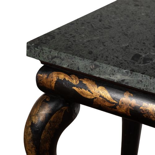 REGENCY CHINOISERIE AND MARBLE CONSOLE TABLE - ADDITIONAL PHOTO 6