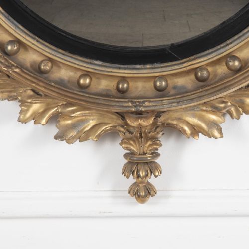 LARGE REGENCY CONVEX MIRROR - ADDITIONAL PHOTO 4