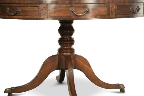 GEO III MAHOGANY DRUM TABLE - ADDITIONAL PHOTO 1