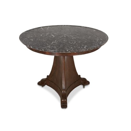 19TH CENTURY MAHOGANY MARBLE TOP GURIDON - ADDITIONAL PHOTO 1