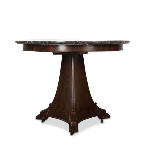 19TH CENTURY MAHOGANY MARBLE TOP GURIDON - ADDITIONAL PHOTO 5