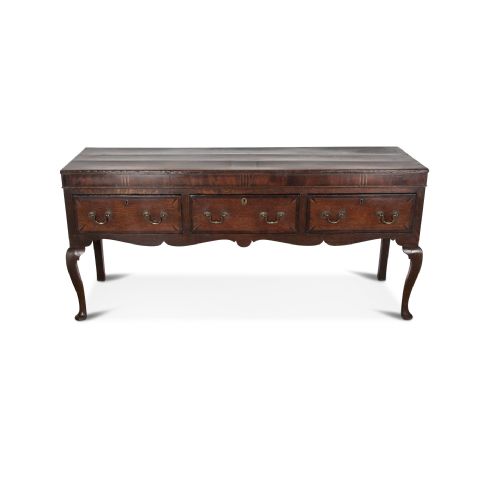 18th century geo iii oak and mahogany dresser - CATEGORY: ANTIQUE SIDEBOARDS - DATED 18TH CENTURY