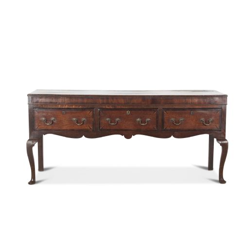 18TH CENTURY GEO III OAK AND MAHOGANY DRESSER - ADDITIONAL PHOTO 1