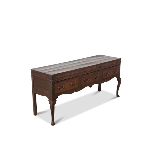 18TH CENTURY GEO III OAK AND MAHOGANY DRESSER - ADDITIONAL PHOTO 2