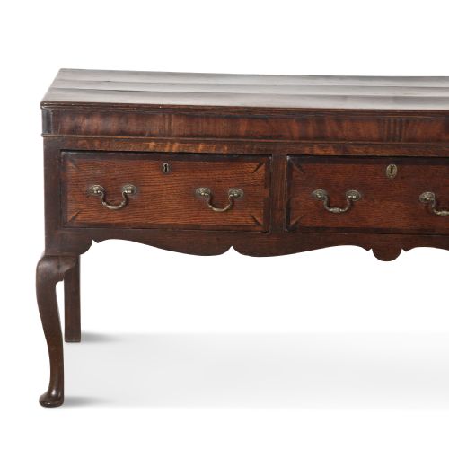 18TH CENTURY GEO III OAK AND MAHOGANY DRESSER - ADDITIONAL PHOTO 3