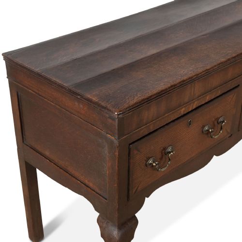 18TH CENTURY GEO III OAK AND MAHOGANY DRESSER - ADDITIONAL PHOTO 5