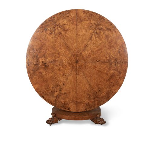 19TH CENTURY BURR OAK CENTRE TABLE - ADDITIONAL PHOTO 1