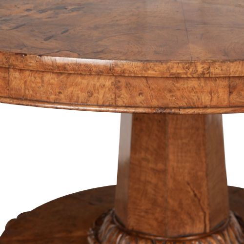 19TH CENTURY BURR OAK CENTRE TABLE - ADDITIONAL PHOTO 7