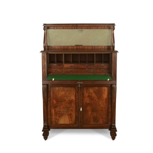 REGENCY MAHOGANY LIBRARY WRITING CABINET - ADDITIONAL PHOTO 1