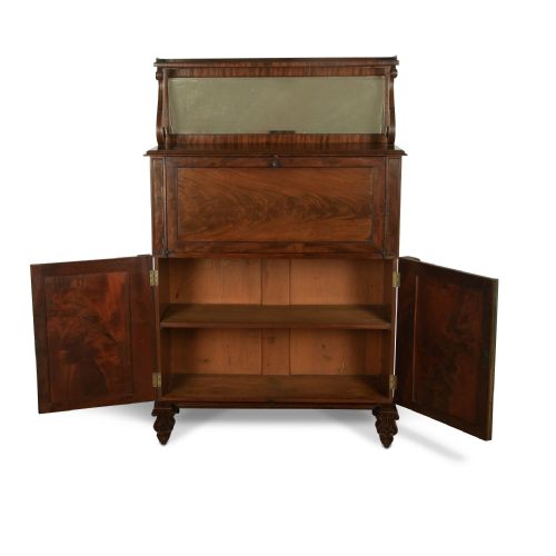 REGENCY MAHOGANY LIBRARY WRITING CABINET - ADDITIONAL PHOTO 2