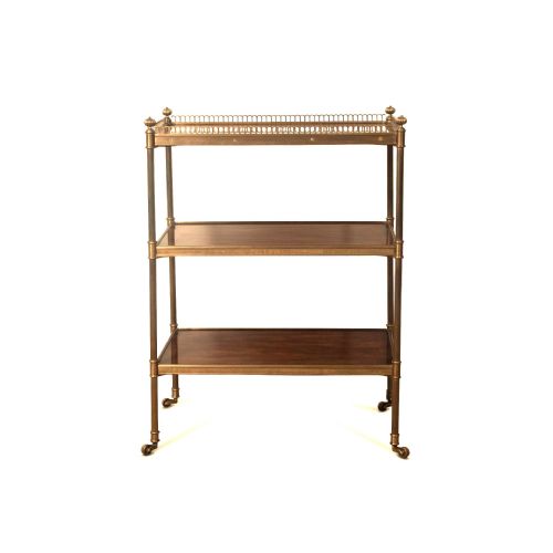 early 20th century mahogany and brass etagere - CATEGORY: ANTIQUE FURNITURE - DATED 1920