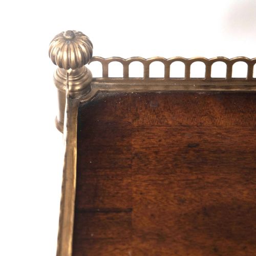 EARLY 20TH CENTURY MAHOGANY AND BRASS ETAGERE - ADDITIONAL PHOTO 3