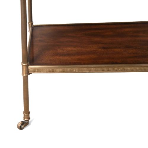 EARLY 20TH CENTURY MAHOGANY AND BRASS ETAGERE - ADDITIONAL PHOTO 4