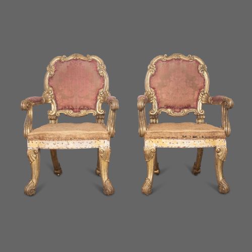 exceptional pair of 19th century giltwood chairs - CATEGORY: ANTIQUE CHAIRS - DATED 19TH CENTURY