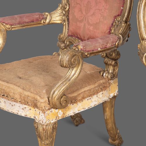 EXCEPTIONAL PAIR OF 19TH CENTURY GILTWOOD CHAIRS - ADDITIONAL PHOTO 5