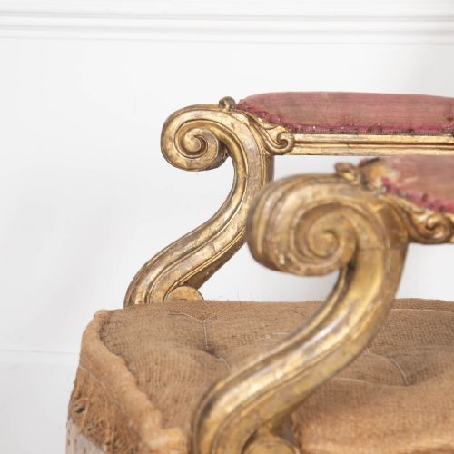 EXCEPTIONAL PAIR OF 19TH CENTURY GILTWOOD CHAIRS - ADDITIONAL PHOTO 7