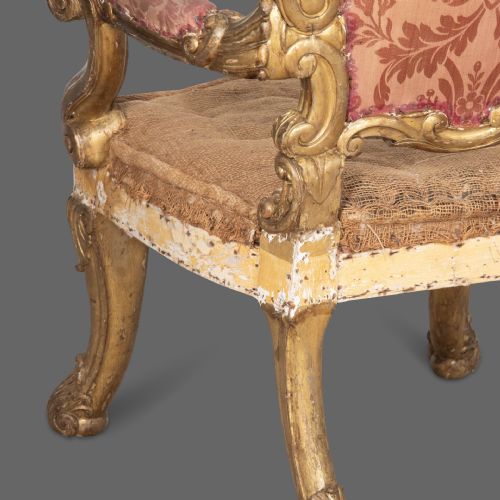 EXCEPTIONAL PAIR OF 19TH CENTURY GILTWOOD CHAIRS - ADDITIONAL PHOTO 11