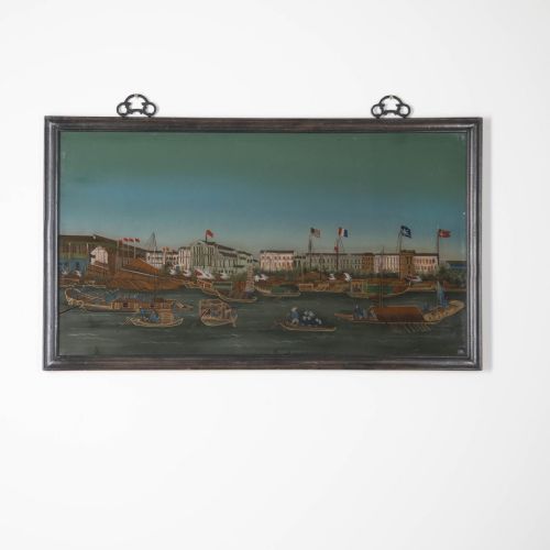 19th century chinese reverse glass painting - CATEGORY: ANTIQUE ART - DATED 1880