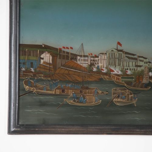 19TH CENTURY CHINESE REVERSE GLASS PAINTING - ADDITIONAL PHOTO 1