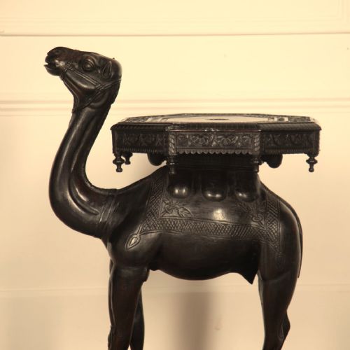 19TH CENTURY RARE INDIAN CARVED CAMEL OCCASIONAL TABLE - ADDITIONAL PHOTO 7